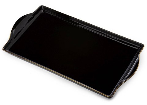 Serwis kawowy Noah Black Gold Komplet wykonany z ceramiki w kolorze czarno-złotym. Zestaw zawiera 4 filiżanki, dzbanek, 4 łyżecz