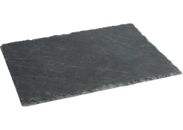 Talerz z kamienia łupkowego 24x32 cm Prostokątna deska kuchenna wykonana z łupka kamiennego, idealna do serwowania dań i przekąs