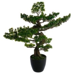Drzewko bonsai w czarnej doniczce 80 cm Ozdobna sztuczna roślina, wykonana z wytrzymałego tworzywa sztucznego, szczegółowe odwzo