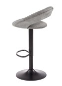 Hoker H-102 welur popielaty Stalowa podstawa, siedzisko wykonane z wysokiej jakości welurowej tkaniny, możliwość regulacji wysok