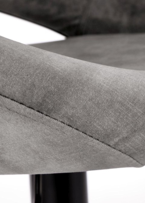 Hoker H-102 welur popielaty Stalowa podstawa, siedzisko wykonane z wysokiej jakości welurowej tkaniny, możliwość regulacji wysok