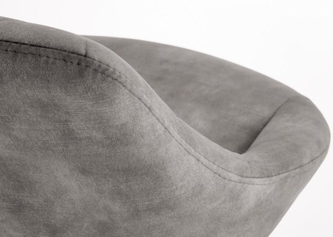 Hoker H-102 welur popielaty Stalowa podstawa, siedzisko wykonane z wysokiej jakości welurowej tkaniny, możliwość regulacji wysok