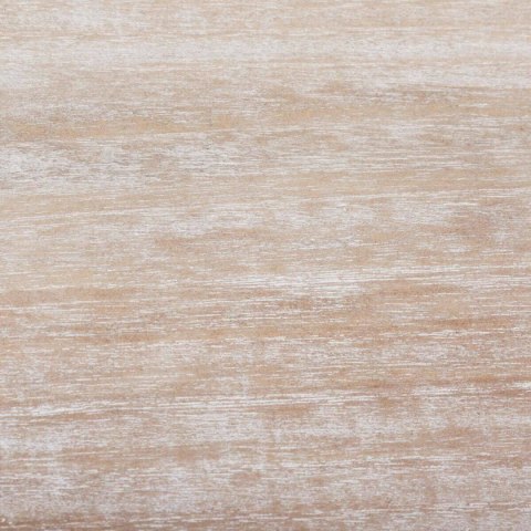 Konsola Chrysa z 2 szufladami Konstrukcja wykonana z białego MDF-U, blat w kolorze naturalnego drewna, mebel do samodzielnego mo