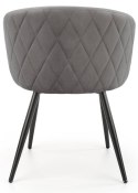 Krzesło tapicerowane K-430 popiel welur Stalowe nogi w kolorze czarnym, obicie wykonane z wysokiej jakości welurowej tkaniny, st
