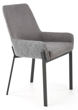 Krzesło tapicerowane K-439 ciemny popiel Stalowe nogi w kolorze czarnym, obicie wykonane z wysokiej jakości tkaniny, stanowić bę