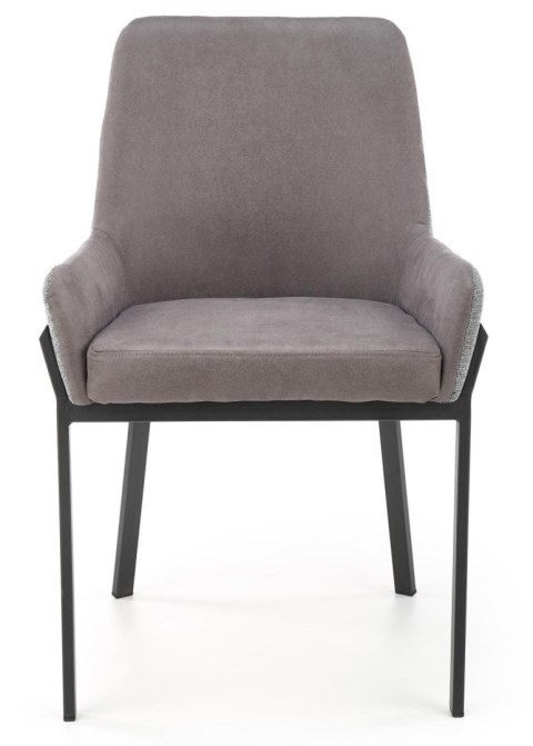Krzesło tapicerowane K-439 ciemny popiel Stalowe nogi w kolorze czarnym, obicie wykonane z wysokiej jakości tkaniny, stanowić bę