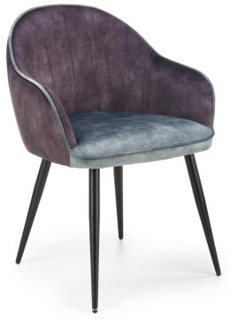 Krzesło tapicerowane K-440 welur Stalowe nogi w kolorze czarnym, obicie wykonane z wysokiej jakości welurowej tkaniny, stanowić 