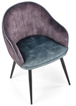 Krzesło tapicerowane K-440 welur Stalowe nogi w kolorze czarnym, obicie wykonane z wysokiej jakości welurowej tkaniny, stanowić 