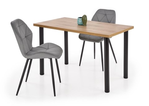 Krzesło tapicerowane K-453 popiel welur Stalowe nogi w kolorze czarnym, obicie wykonane z wysokiej jakości welurowej tkaniny, st