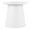Stolik kawowy Alexis White Wykonany z tworzywa sztucznego, kolor biały, ustawiony przy kanapie bądź fotelu idealnie wkomponuje s