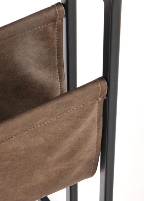 Stolik kawowy Compact dąb złoty Stalowa podstawa lakierowana na czarno, blat wykonany z MDF-u z okleiną w kolorze dąb złoty, ust