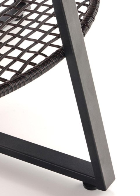 Stolik kawowy Florence dąb naturalny Stalowa podstawa lakierowana na czarno, blat wykonany z MDF-u z okleiną w kolorze naturalne