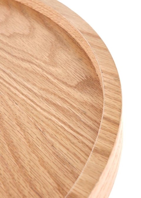 Stolik kawowy Florence dąb naturalny Stalowa podstawa lakierowana na czarno, blat wykonany z MDF-u z okleiną w kolorze naturalne