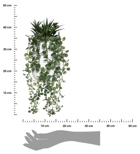 Sztuczna roślina zwisająca w doniczce Wykonana z wysokiej jakości tworzywa sztucznego, ceramiczna doniczka, doskonała imitacja p