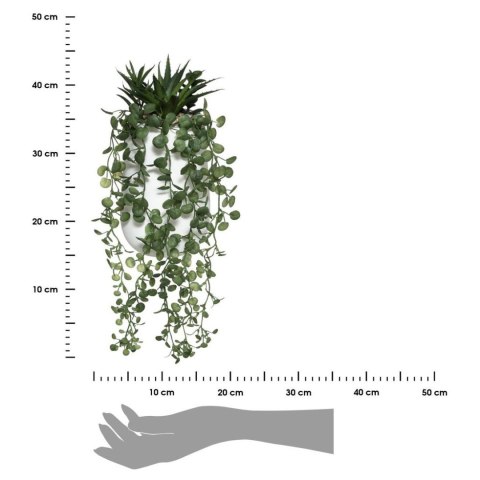 Sztuczna roślina zwisająca w doniczce Wykonana z wysokiej jakości tworzywa sztucznego, ceramiczna doniczka, doskonała imitacja p