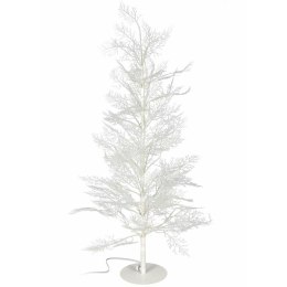 Drzewko świąteczne białe 58 led 90 cm Świąteczna dekoracja imitująca drzewko sosny wykonana z metalu i tworzywa sztucznego, wyso