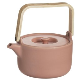 Dzbanek z sitkiem Natural Pink 800 ml Różowy dzbanek w nowoczesnej formie, wykonany z trwałej i solidnej ceramiki, wyposażony w 