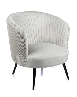 Fotel Brakumi Grey Black Wygodne siedzisko, wykonane z przyjemnej w dotyku tkaniny w kolorze szarym, stabilne nóżki wykonane z m