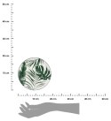 Komplet 6 talerzy deserowych Leafs 19 cm Okrągłe talerze deserowe wykonane z porcelany, ozdobione motywem zielonych liści, naczy