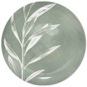 Komplet 6 talerzy obiadowych Green 26 cmOkrągłe talerze obiadowe wykonane z porcelany w kolorze zieleni, ozdobione motywem liści