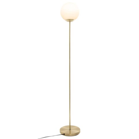 Lampa podłogowa Dris złota 135 cm Wykonana z metalu, okrągła podstawa, minimalistyczny i elegancki design