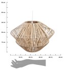 Lampa wisząca Ludza rattanowa 44 cm Ażurowy abażur wykonany z metalu w rattanowym oplocie, naturalna kolorystyka, funkcjonalny o