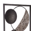 Metalowa ozdoba ścienna Ethnic 25x61 cm W ramce, stonowana kolorystyka, nowoczesny i oryginalny design