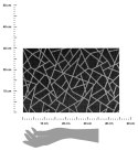 Podkładka na stół Craquele 45x30 cm Czarna mata stołowa wykonana z bardzo trwałego tworzywa, podkładka o wymiarach 45x30 cm