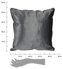 Poduszka welurowa srebrna 45x45 cm Wykonana z miękkiego i przyjemnego w dotyku materiału, zdejmowana poszewka, elegancki i stylo