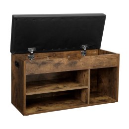 Półka na buty z siedziskiem LOFT pufaWykonany solidnej płyty MDF oraz pikowanej pufy, praktyczna i wytrzymała półka na buty z si