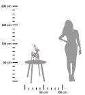 Renifer świąteczny ośnieżony 10 Led 50cm Dekoracja wewnętrzna w postaci renifera, wykonana z plecionych i ośnieżonych gałązek ro