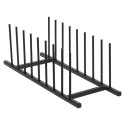 Stojak na talerze organizer metalowy Wykonany z metalu w kolorze czarnym, minimalistyczny stojaczek na 8 talerzyków lub pokrywek
