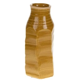 Wazon ceramiczny rustykalny żółty 23 cm Wykonany z ceramiki, idealnie sprawdzi się jako wazon na susze czy ozdobną trawę
