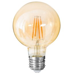 Żarówka LED Amber Straight E27 2W Wykonana ze szkła o bursztynowej barwie, prosty filament, zakończona aluminiowym gniazdem