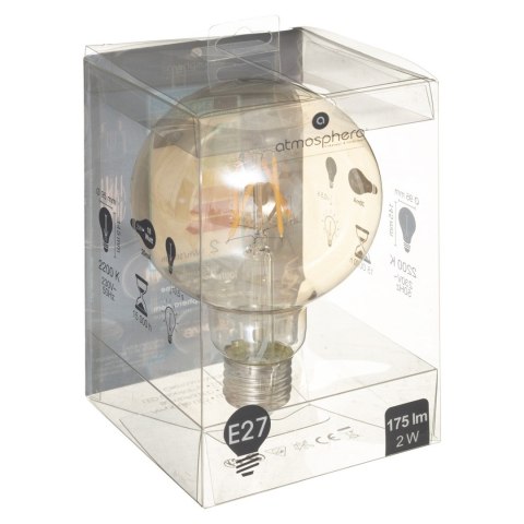 Żarówka LED Amber Straight E27 4,2W Wykonana ze szkła o bursztynowej barwie, prosty filament, zakończona aluminiowym gniazdem