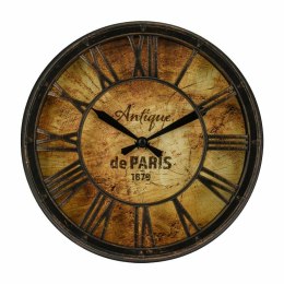 Zegar ścienny Antigue Paris 21 cm Okrągły zegar w stylu Vintage wykonany z solidnego tworzywa, rzymskie cyfry, średnica zegara 2