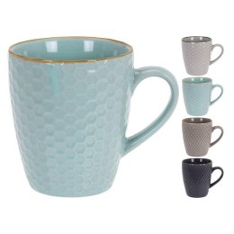 Zestaw kubków ceramicznych 4 szt 200 ml W stylu Glamour w czterech różnych wzorach i pastelowych kolorach zapakowanych w eleganc