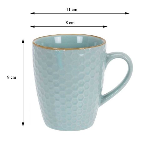 Zestaw kubków ceramicznych 4 szt 200 ml W stylu Glamour w czterech różnych wzorach i pastelowych kolorach zapakowanych w eleganc