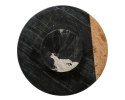 Deska obrotowa 30 cm Black MarbleCzarna deska obrotowa do serwowania przekąsek, dekoracyjna tacka na świece, wykonana z solidneg