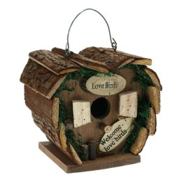 Domek dla ptaków Love Birds Wykonany z drewna, wiszący domek, budka lęgowa dla ptaków, pełniący także funkcję karmnika, o wymiar