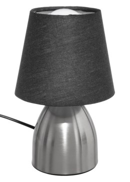 Dotykowa lampka nocna Chevet GreyLampka stołowa o klasycznym wyglądzie, wykonana z metalu, w kolorze srebrno-szarym