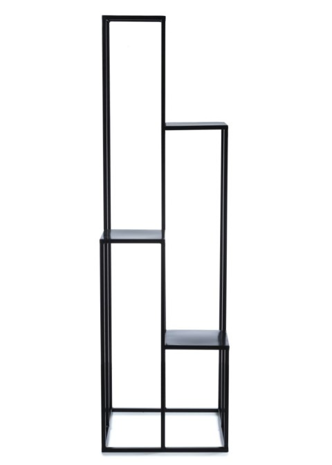 Kwietnik KASKADA stojak czarny 150 cm Wykonany z metalu, prosty i stylowy stojak czarny na kwiaty i rośliny w stylu industrialny