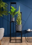 Kwietnik KASKADA stojak czarny 150 cm Wykonany z metalu, prosty i stylowy stojak czarny na kwiaty i rośliny w stylu industrialny