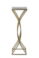 Kwietnik nowoczesny stojak złoty 75 cm Wykonany z metalu, prosty i stylowy stojak na kwiatki w kolorze złotym