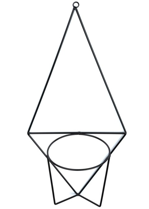 Kwietnik ścienny wiszący pojedynczy LOFT Wykonany z metalu, solidny i wytrzymały kwietnik wiszący na ścianę na taras lub balkon