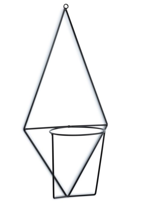 Kwietnik ścienny wiszący pojedynczy LOFT Wykonany z metalu, solidny i wytrzymały kwietnik wiszący na ścianę na taras lub balkon