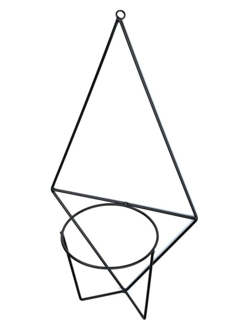 Kwietnik ścienny wiszący pojedynczy LOFT Wykonany z metalu, solidny i wytrzymały kwietnik wiszący na ścianę na taras lub balkon