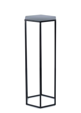 Kwietnik stojak na kwiaty czarny 70 cm Wykonany z metalu, prosty i stylowy stojak na kwiatki w kolorze czarnym
