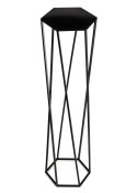 Kwietnik stojak na rośliny czarny 100 cm Wykonany z metalu, prosty i stylowy stojak na kwiatki w kolorze czarnym