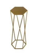 Kwietnik stojak na rośliny złoty 70 cm Wykonany z metalu, prosty i stylowy stojak na kwiatki w kolorze złotym